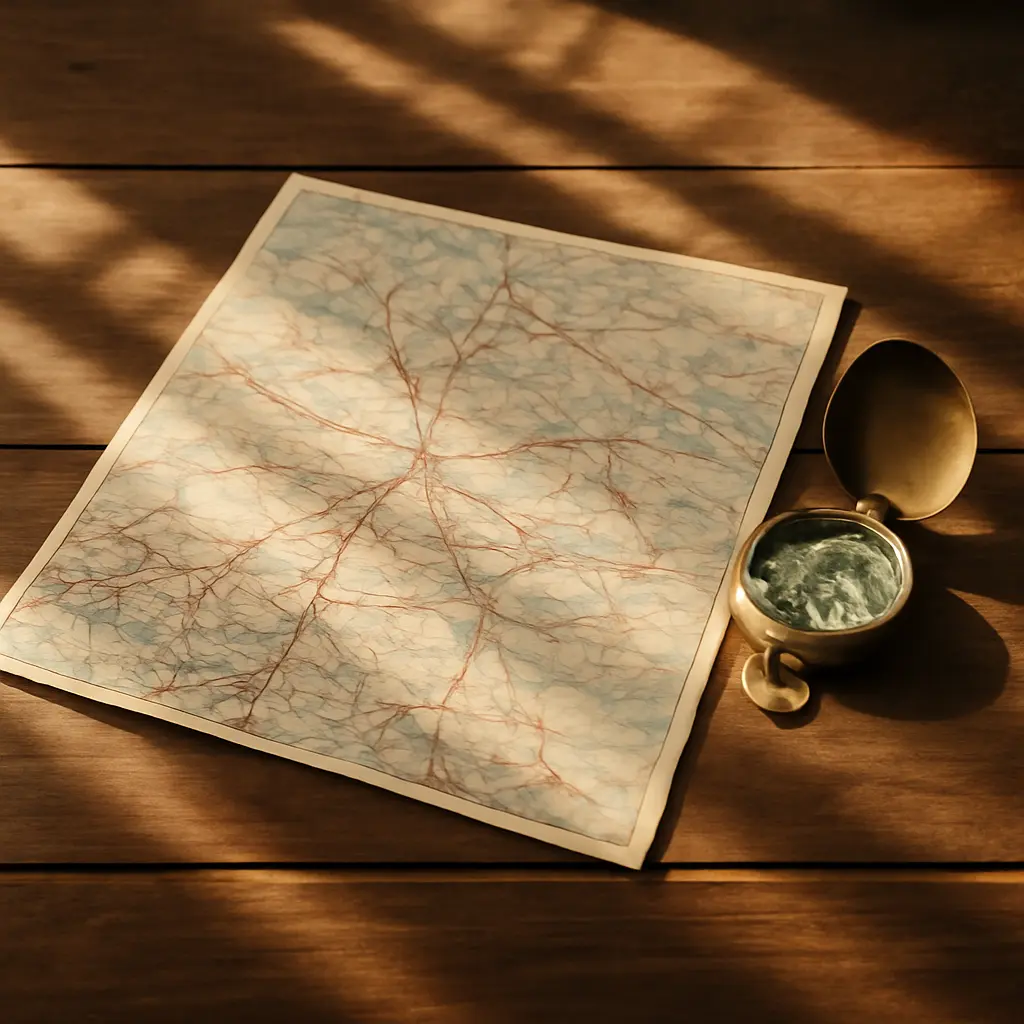 Map and compass on a table for planning a road trip